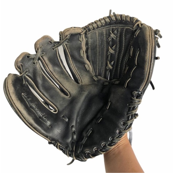 Vintage Cooper Black Leather Baseball Glove LHT - Picture 3 of 8